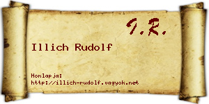 Illich Rudolf névjegykártya